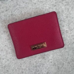 Henri Bendel Scarlet Leather Card Holder